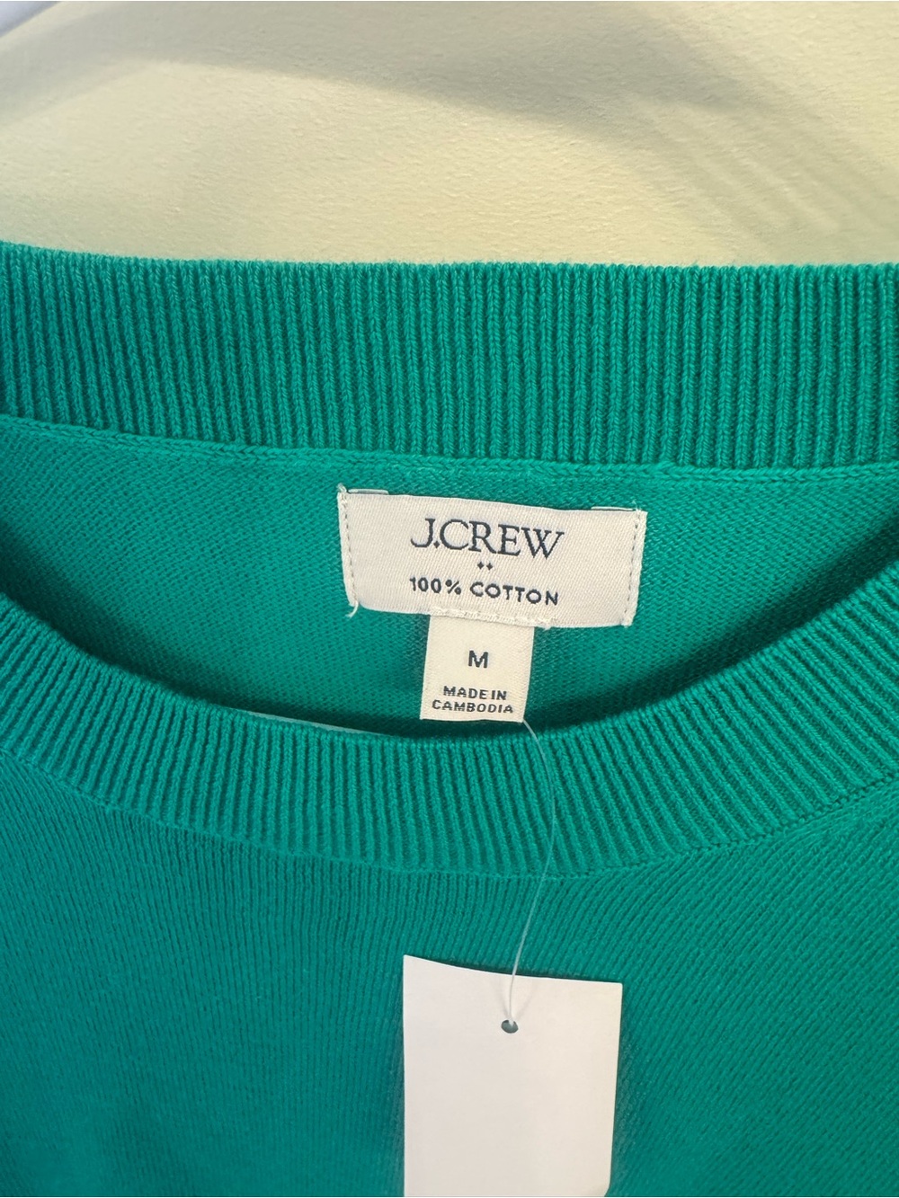 J. Crew Factory Green Short-Sleeve Crewneck Sweater-M - Picture 2 of 3